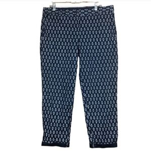 Talbots Women's Navy Patterned Capris